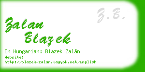 zalan blazek business card
